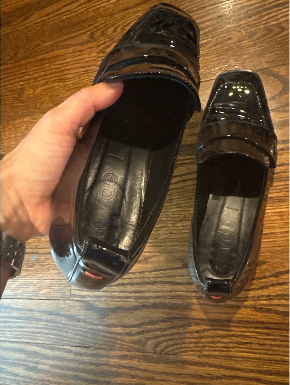 Aeyde Julie 30mm Paten Leather Loafers Size 38 $481 - Picture 9 of 10